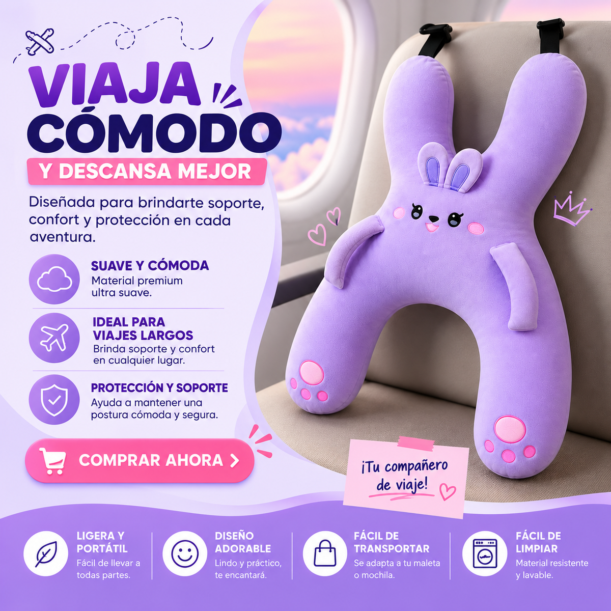 Almohada de Seguridad para asiento de coche